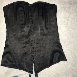 Black and red corset